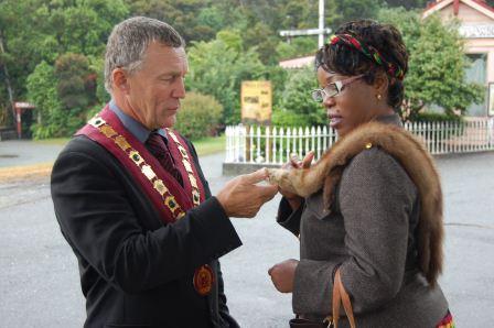 Didio and Greymouth Mayor Tony Kokshoorn